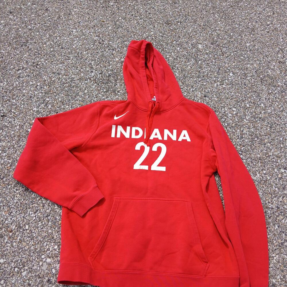 Indiana Hoosiers Clark Hoodie Mens Large Red NCAA Basketball Nike Sweatshirt 22